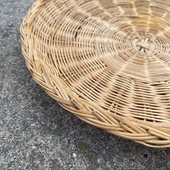 Vintage Accents Vintage Flat Wicker Wall Basket Poshmark